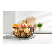 Obstschale Confortime Rustic Schwarz Metall (25 x 25 x 13 cm)