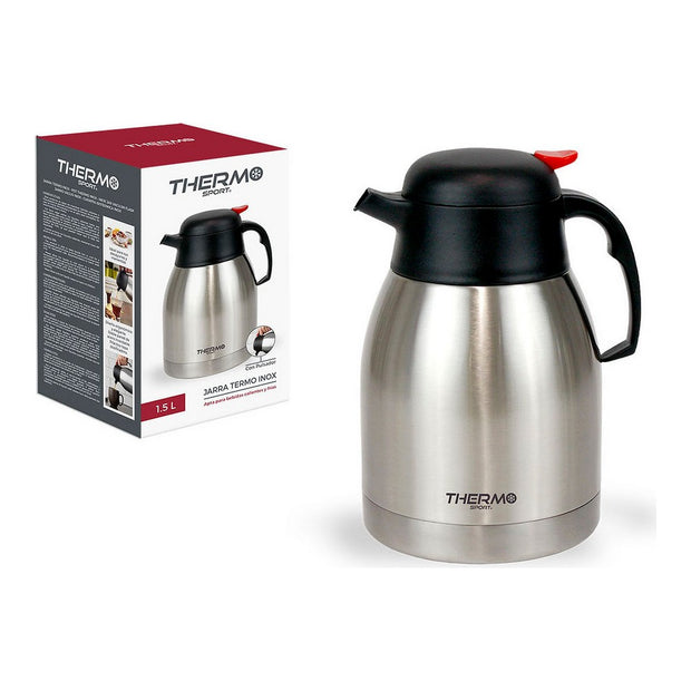 Thermoskanne ThermoSport Mit Knopf Edelstahl (1,5 L)