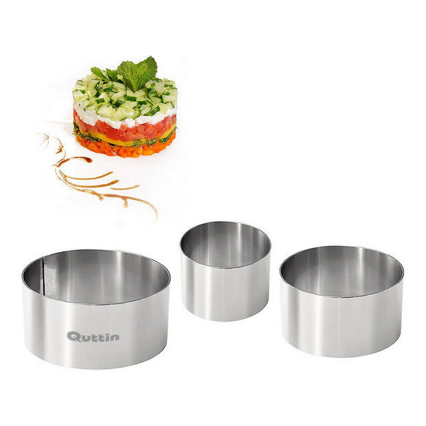 Förmchen Quttin rund Silberfarben Edelstahl (3 pcs)