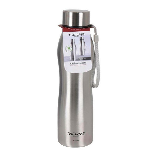 Thermosflasche ThermoSport Silberfarben Stahl (1000 ml)