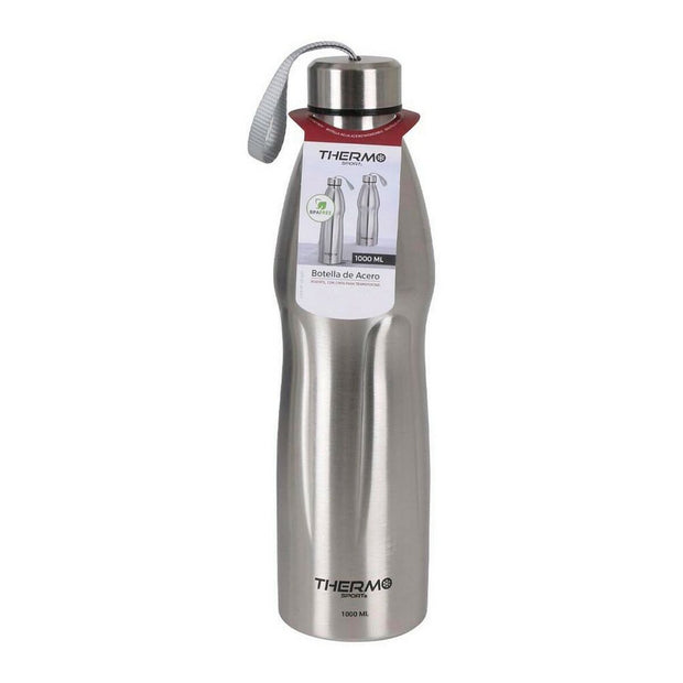 Thermosflasche ThermoSport Silberfarben Stahl (1000 ml)