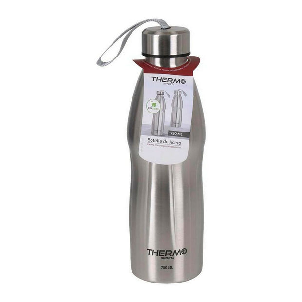 Thermosflasche ThermoSport Silberfarben Stahl (750 ml)