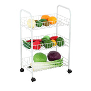 Gemüsewagen Confortime Metall Weiß (40 x 26 x 62 cm)