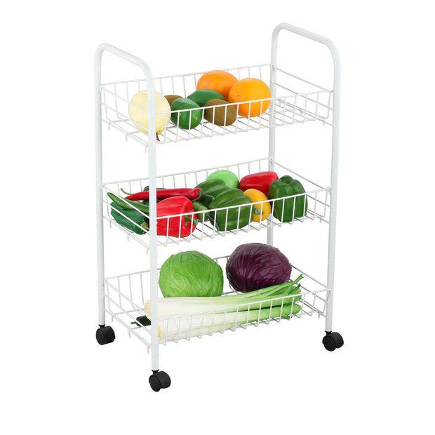 Gemüsewagen Confortime Metall Weiß (40 x 26 x 62 cm)