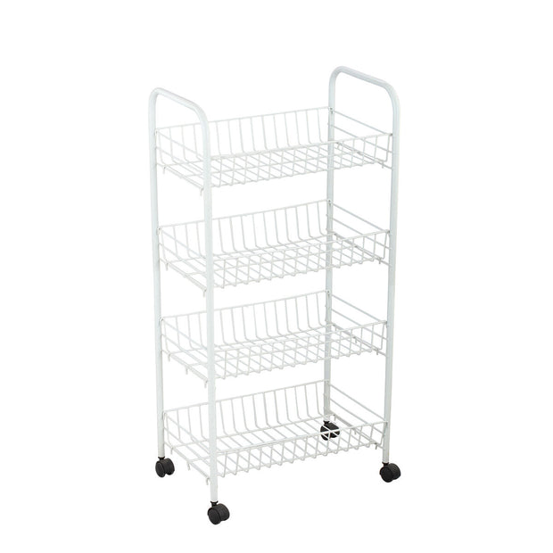 Gemüsewagen Confortime Metall Weiß (36 x 26,5 x 86 cm)
