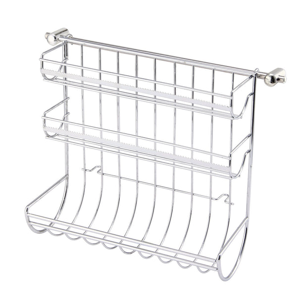 Küchenpapierrollenhalterung Quttin Silberfarben Metall Dreifach (31,5 x 16 x 29,5 cm)