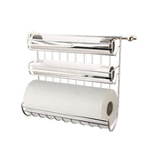 Küchenpapierrollenhalterung Quttin Silberfarben Metall Dreifach (31,5 x 16 x 29,5 cm)