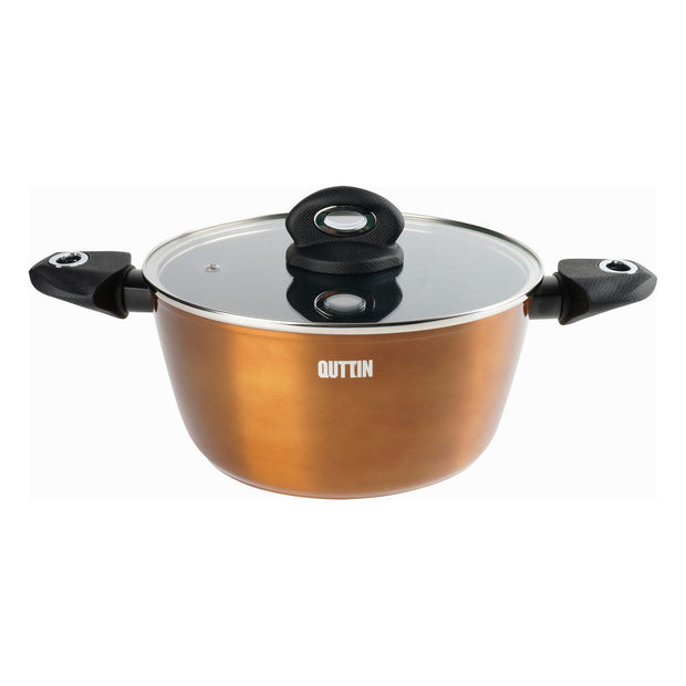 Topf mit Deckel Quttin Foodie Kupfer (24 x 9,5 cm)