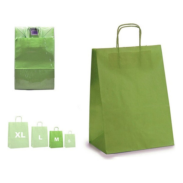 Paper Bag Green Paper (12 x 39 x 24 cm)