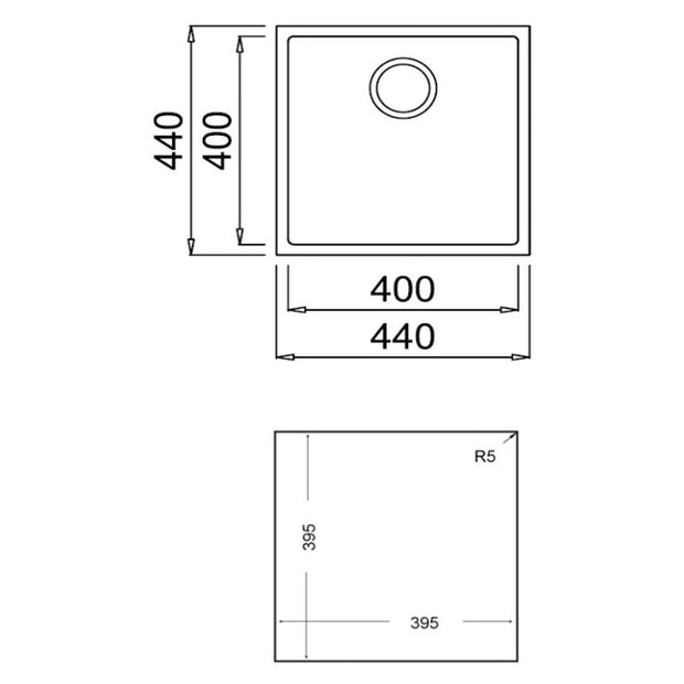 Einfachspülbecken Teka SQUARE 40.40 TG