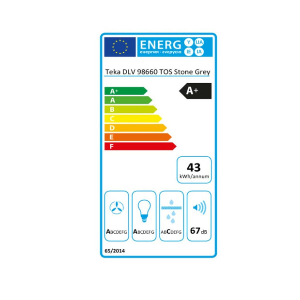 Konventioneller Rauchfang Teka DLV98660 Grau 90 cm