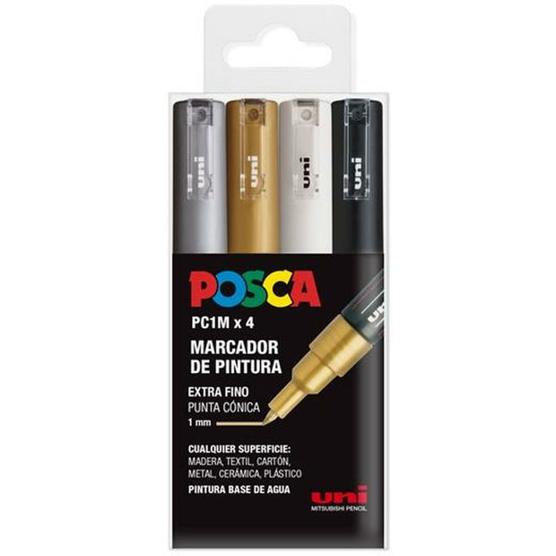 Set of Markers POSCA PC-1M BWSG 4 Pieces