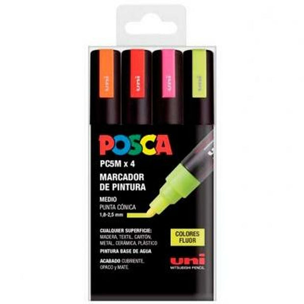Set of Markers POSCA PC-5M Fluor 4 Pieces