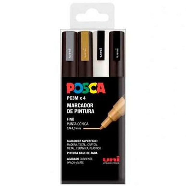 Set of Markers POSCA PC-3M GSWB 4 Pieces