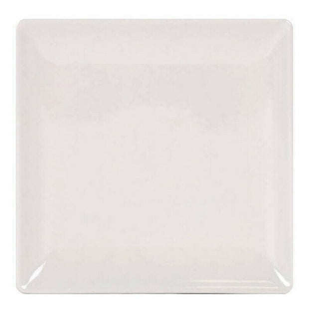 Flad plade La Mediterránea Elite Glanz Elfenbein Steingut (21 cm)
