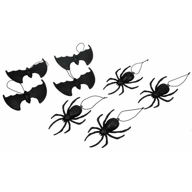 Hanging decoration My Other Me Spider Bat (8 uds) (14 cm)