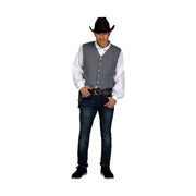 Costume for Adults My Other Me Grey Cowboy Size M/L Vest