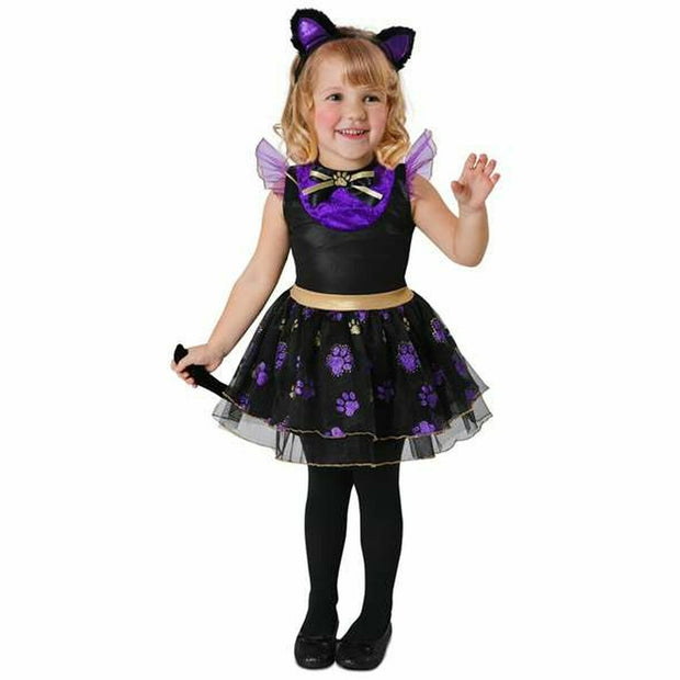 Costume for Children My Other Me Black Purple Little Cat