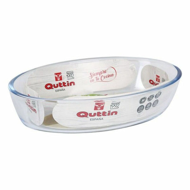 Kochschüssel Quttin Quttin Glas 700 ml Oval (20,6 x 13,6 x 4,8 cm)
