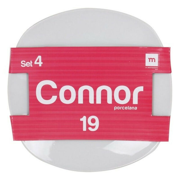 Geschirr-Set La Mediterránea Connor Nachtisch Porzellan weiß (4 pcs)