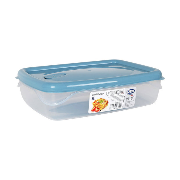 Lunchbox mit Deckel für die Mikrowelle (3 L) (29,5 x 21,5 x 7,5 cm)