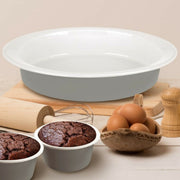 Platte für Kuchen und Kekse San Ignacio Cronos Grau 36 cm Steingut