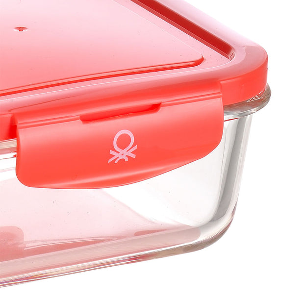 Lunchbox hermetisch Benetton Rot Kunststoff 340 ml Borosilikatglas