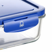 Lunchbox hermetisch Benetton Blau Kunststoff Borosilikatglas (570 ml)