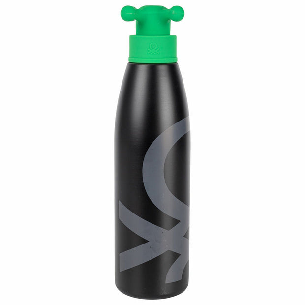 Wasserflasche Benetton grün 500 ml Schwarz Edelstahl