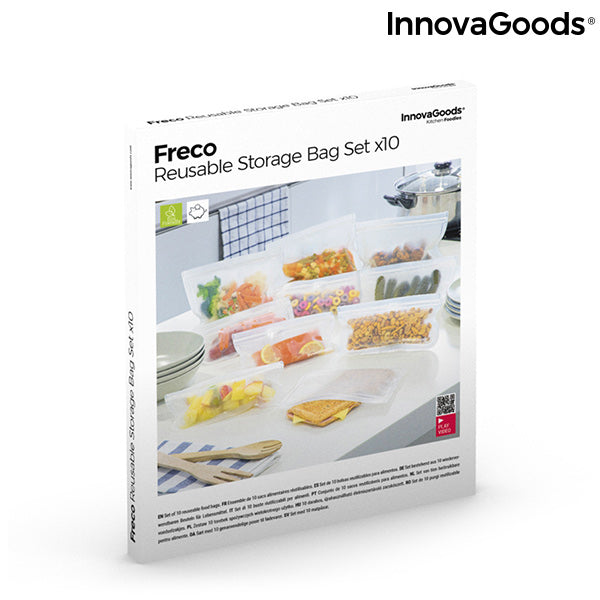 Wiederverwendbare Säcke für Lebensmittel Freco InnovaGoods 10 Stücke