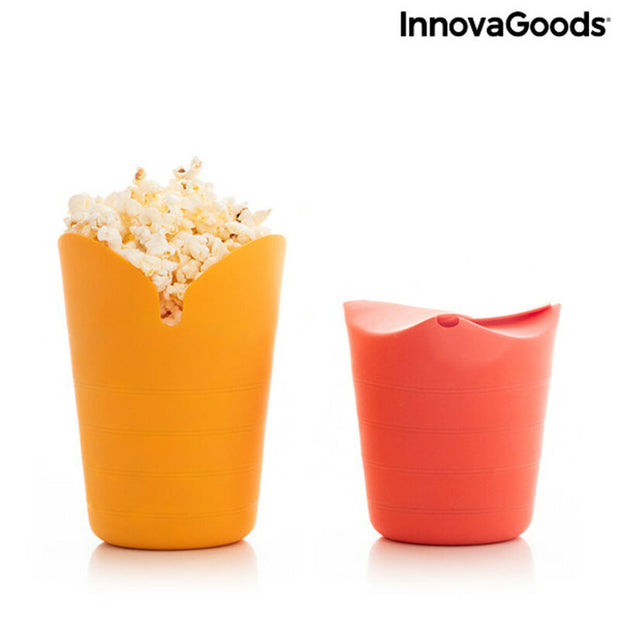 Popcorn-Bereiter, faltbar, Silikon Popbox InnovaGoods (2Er pack)
