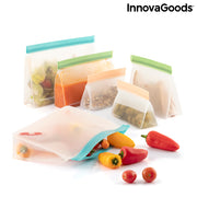 Ein Set luftdichter wiederverwendbarer Beutel Zags InnovaGoods 6 Stücke