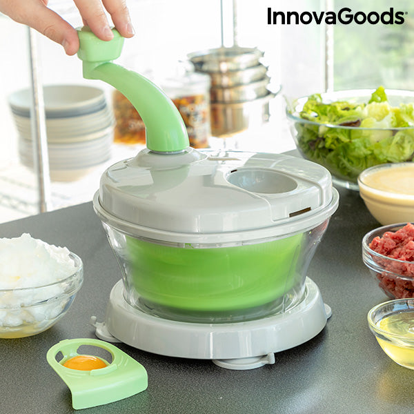 4 in 1 Schleuder, Schneidwerk und Rührgerät mit Zubehör und Rezepten Chopix InnovaGoods