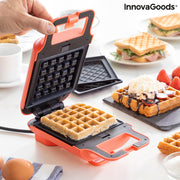 2-in-1 Waffel- und Sandwich-Maker mit Rezepten Wafflicher InnovaGoods