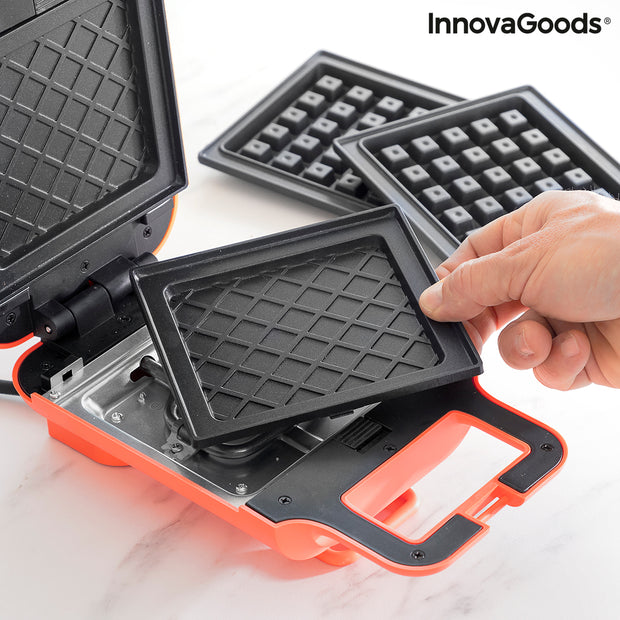 2-in-1 Waffel- und Sandwich-Maker mit Rezepten Wafflicher InnovaGoods