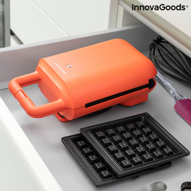 2-in-1 Waffel- und Sandwich-Maker mit Rezepten Wafflicher InnovaGoods