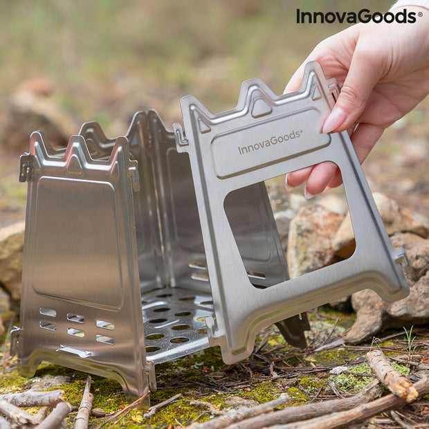Zerlegbarer Campingkocher aus Stahl Flamet InnovaGoods
