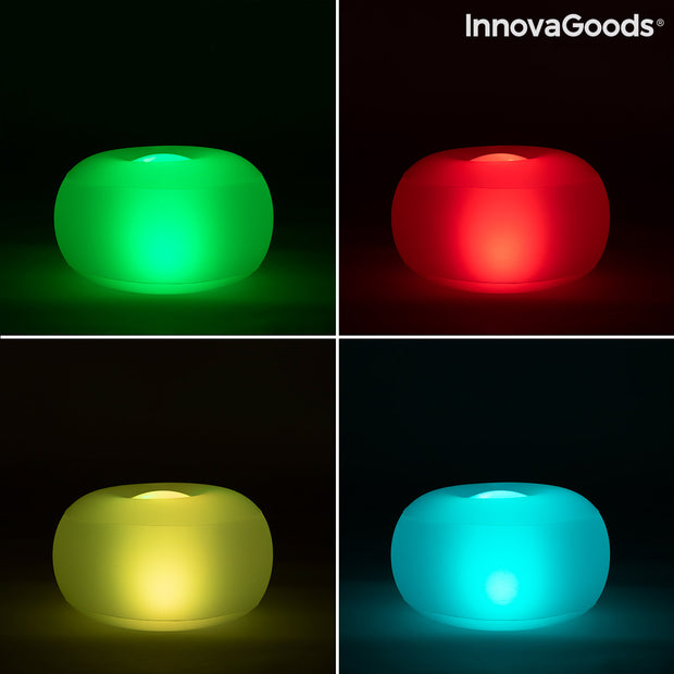 Aufblasbarer Hocker mit mehrfarbiger LED-Beleuchtung und Fernbedienung Pulight InnovaGoods