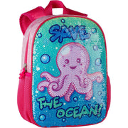 School Bag Save the Ocean! Reversible Octopus Sequins (24 x 32 x 9 cm)
