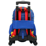 School Rucksack with Wheels Super Mario Red Blue (40 x 30 x 16 cm)