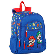 School Rucksack with Wheels Super Mario Red Blue (40 x 30 x 16 cm)