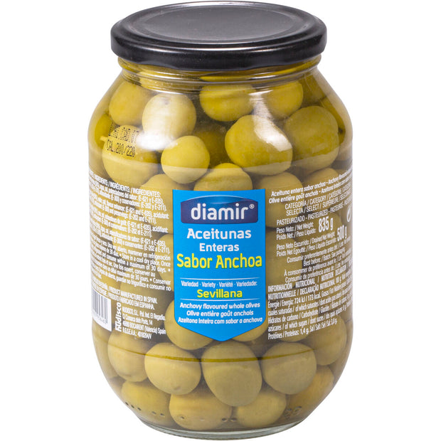 Oliven Diamir 835 ml Gefüllt mit Anchovis