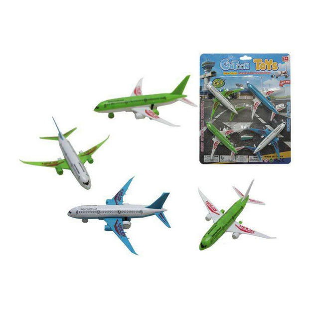 Playset Cartoon Toys Aeroplane 4 Pieces
