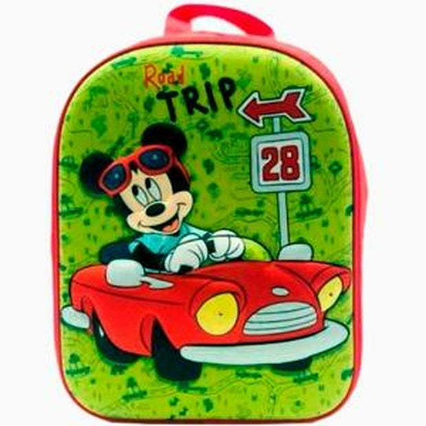 School Bag Mickey Mouse Road Trip 3D Lights (24 x 32 x 9 cm)