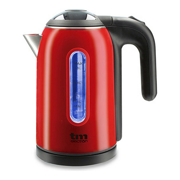 Elektrischer Wasserkocher mit LED-Licht TM Electron Rot Edelstahl