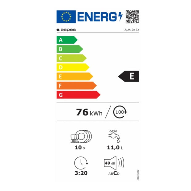 Geschirrspüler Aspes ALV1047X 45 cm