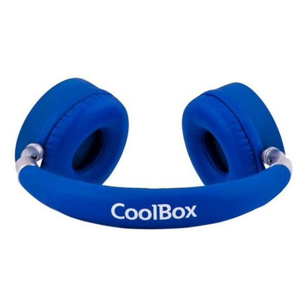 Foldable Headphones with Bluetooth CoolBox COO-AUB-12BL 300 mAh Blue Blue / White