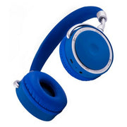 Foldable Headphones with Bluetooth CoolBox COO-AUB-12BL 300 mAh Blue Blue / White
