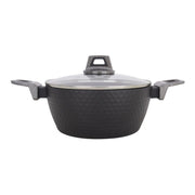 Topf mit Deckel Amercook Schwarz Aluminium (Ø 24 cm)