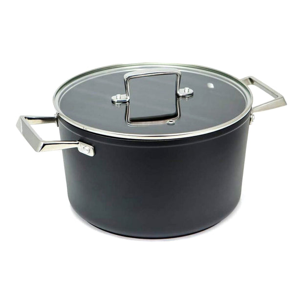 Topf mit Deckel Amercook Schwarz Edelstahl (Ø 24 cm)